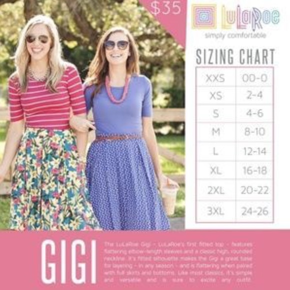 Plus size ~ Lularoe Red Gigi fitted top 💗 NWOT - Picture 8 of 8